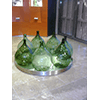 Green glass flasks to be covered in straw, Museum of Grapes and Wine, "I Lecci" Wine Culture Centre, Montespertoli.