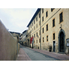 Exterior of the Hospital of Santa Fina, San Gimignano, in which is the Pharmacy of Santa Fina, San Gimignano.