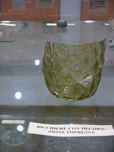 Glass with tooled decoration, Permanent Exhibition, "Glass Production Gambassi", Gambassi Terme.