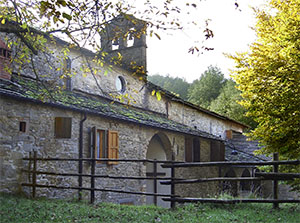 Overall view of the Moscheta Abbey, Loc. Moscheta di Firenzuola.