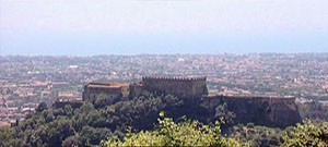 Strategic position of Malaspina Castle, Massa.