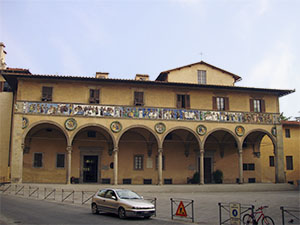 Faade of the Hospital Del Ceppo, Pistoia.