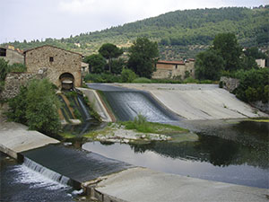 Salto detto del "Cavalciotto" sul fiume Bisenzio, Prato.