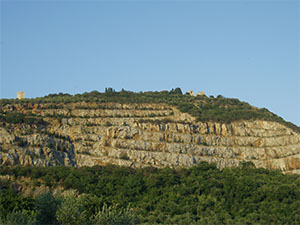 Quarries on the hill of Monsummano Terme.
