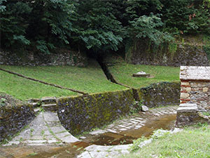 Water channels at the Guamo Monumental Aqueduct Area, Capannori.