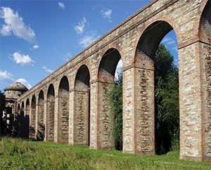 Arches of the Nottolini Aqueduct at the San Concordio temple-cistern, Lucca.