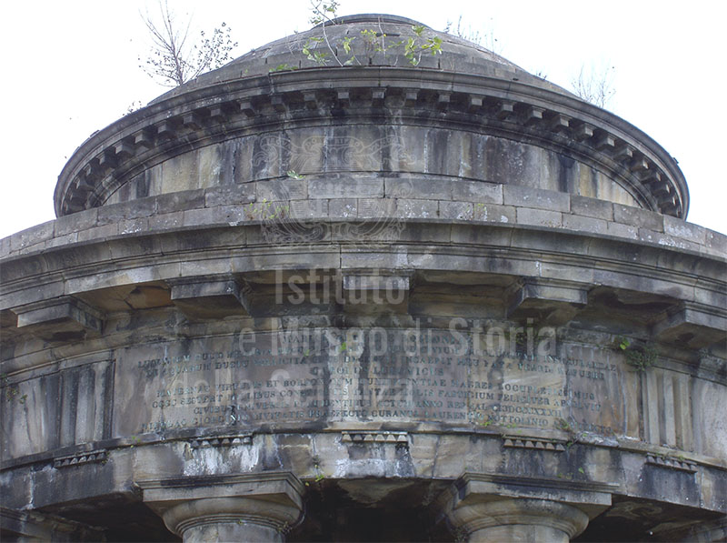 Inscription on the San Concordio temple-cistern of the Nottolini Aqueduct, Lucca.