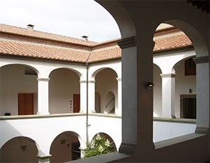 Vestibule of the the Foresiana Library, Portoferraio.