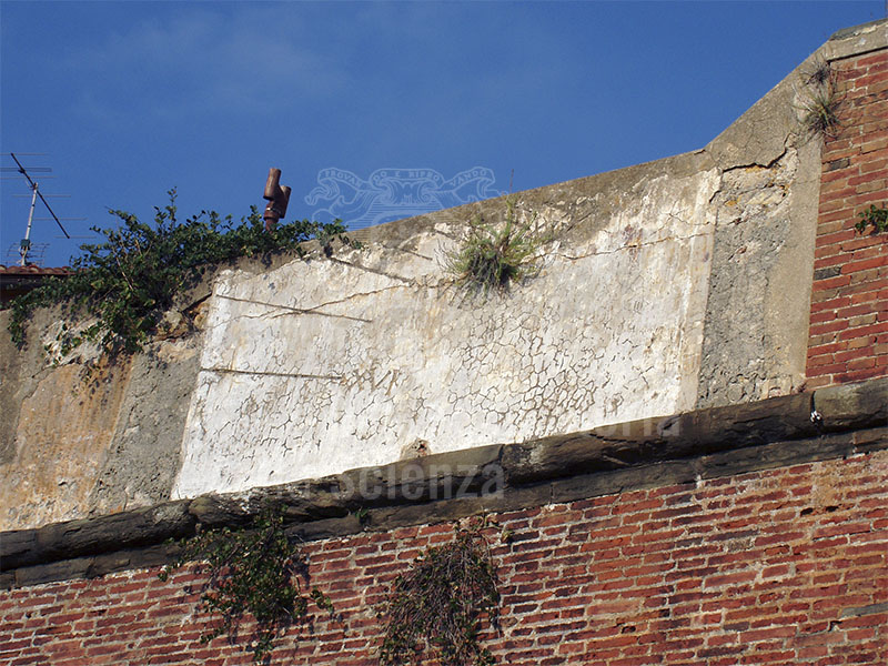 Old sundial on the walls of Forte Stella, Portoferraio.