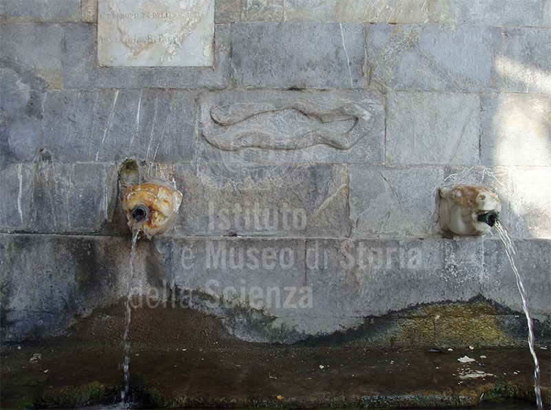Particolare della Fontana della Marina o Fonte dei Canali, Piombino.