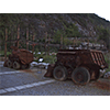 Mine machinery (loading shovels), Natural Mining Park, Gavorrano.
