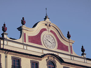 Clock on the faade of the Carthusian Monastery of Calci.