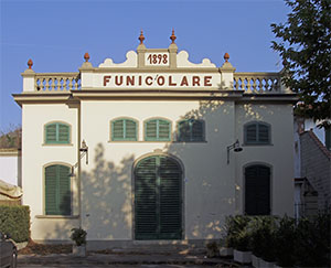 Entrance of the funicular (Downhill Station), Montecatini Terme.