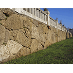 Etruscan Walls facing the Lungolago delle Crociere, Orbetello.
