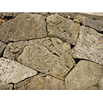 Particolare delle Mura Etrusche prospicienti il Lungolago delle Crociere, Orbetello.