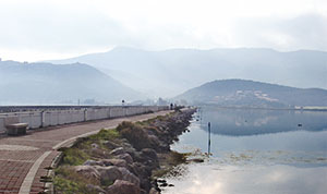 Artificial dam connecting Orbetello and Argentario, Orbetello.