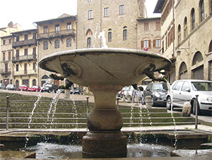 Public Fountain in Piazza Grande, Arezzo.