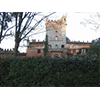 Gothic Castle or Fortress, garden of Villa Puccini, Pistoia.