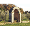 Hemicycle of Galileo Galilei, garden of Villa Puccini, Pistoia.
