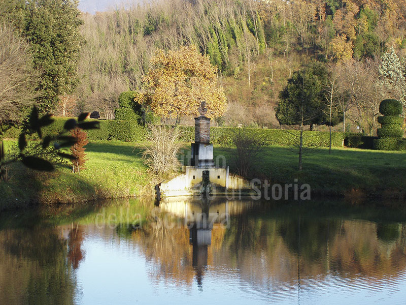 Lower lake, garden of Villa Puccini, Pistoia.