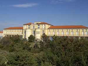 View of the sea-front faade of the children's residence, Collegio del Calambrone, Calambrone, Pisa.