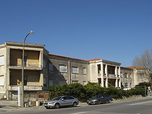 Side facing Viale del Tirreno, ex Colonia Marina Vittorio Emanuele II, Calambrone, Pisa.