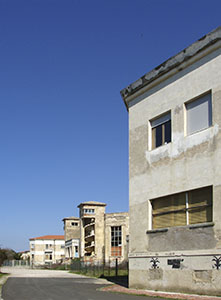View of the sea-front side of the Ex Colonia Marina Vittorio Emanuele II, Calambrone, Pisa.