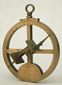 Nautical astrolabe, Francisco de Goes, 1608, Portuguese manufacture, Medici Collections (Legacy of Robert Dudley), Institute and Museum of the History of Science (inv. 1119), Florence.