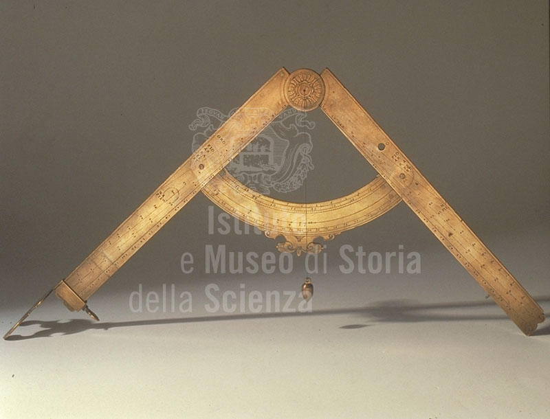 Compasso di proporzione di Galileo Galilei, c. 1606, Collezioni medicee, Istituto e Museo di Storia della Scienza (inv. 2430), Firenze.