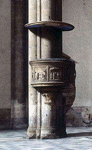 Pulpit inside the Basilica of Santa Maria Novella, Florence.