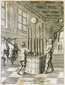 Experiment of the Torricellian type, E.Maignan, "Cursus Philosophicus", Toulouse, 1653.