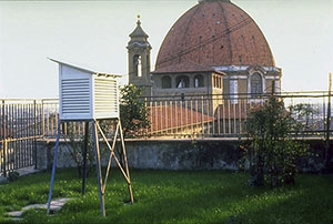 Terrace-garden with the meteorological hut of the Ximenes Observatory, Florence.