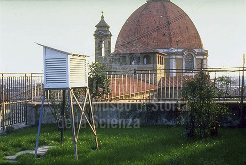 Terrace-garden with the meteorological hut of the Ximenes Observatory, Florence.