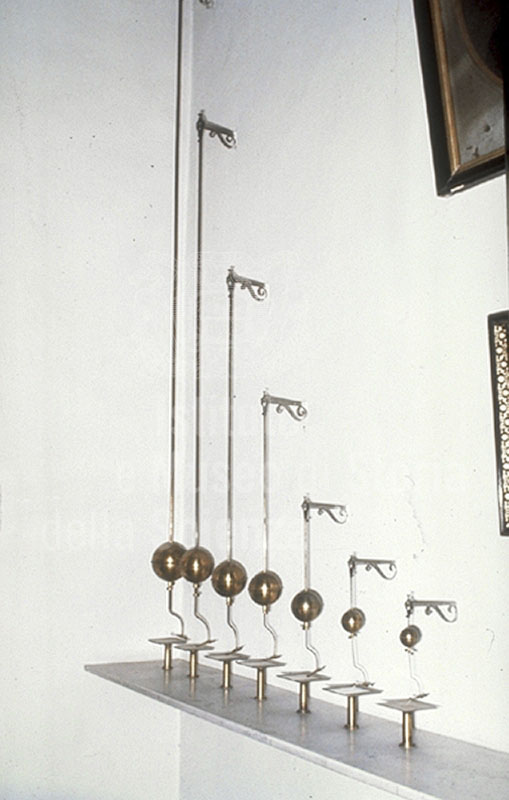 Scale of Cecchi-Cavalleri seismographic pendulums, Ximenes Observatory, Florence.