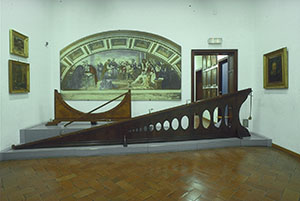 Sala dedicata a Galileo Galilei: il piano inclinato e la discesa brachistocrona (Istituto e Museo di Storia della Scienza, Firenze).