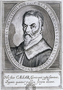 Portrait of Cesare Cremonini. Engraving by H. David (Museo civico, Padova).