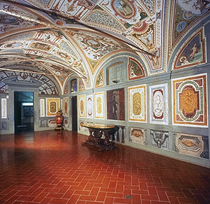 View of the Loggetta in the Museo degli Argenti, Palazzo Pitti, Florence.