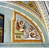 Frescoed scene of a putto holding an alchemist's hat, Palazzo Pitti, Museo degli Argenti, Florence.