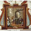 Scena affrescata raffigurante un laboratorio di alchimia, Palazzo Pitti, Museo degli Argenti, Firenze.