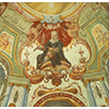 La Matematica. Dettaglio con il ritratto di Galileo Galilei. Affresco con ritocchi a tempera di Agnolo Gori, 1663 (Galleria degli Uffizi, Firenze, Corridoio di ponente, campata 74)