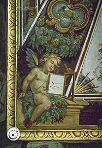 Putto holding a perspective instrument, Stanzino delle Matematiche, Uffizi Gallery, Florence.