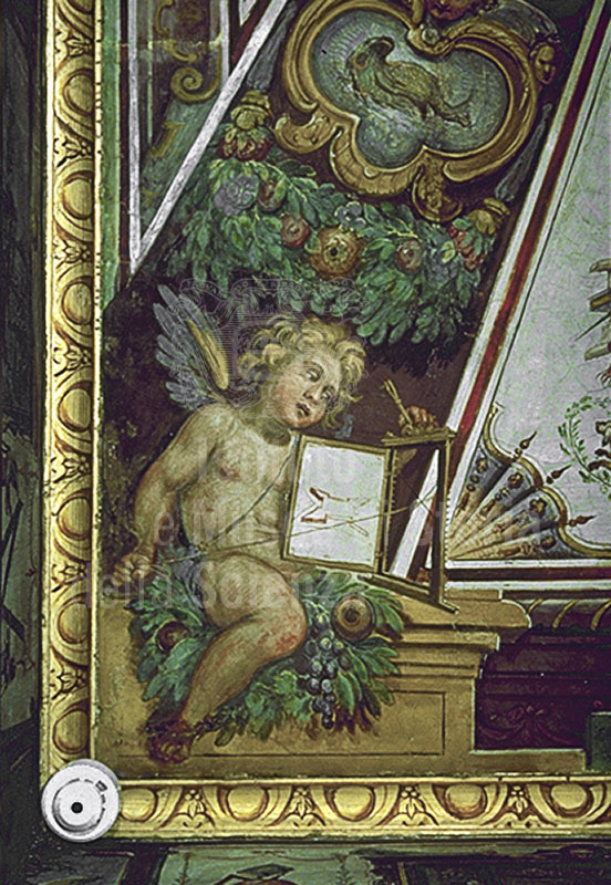 Putto holding a perspective instrument, Stanzino delle Matematiche, Uffizi Gallery, Florence.