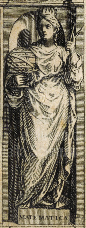 Allegory of Mathematics. Detail from the frontispiece of the Saggiatore.