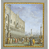 Galileo Galilei con alcuni allievi in piazza San Marco a Venezia prova le prime lenti con le quali costruirà il cannocchiale.  Tempera su muro di Luigi Catani, 1816 (Palazzo Pitti, Firenze, Quartiere Borbonico o Nuovo Palatino, sala 15).