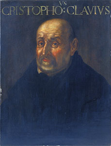 Portrait of Christophorus Clavius. Copy from the Collezione Gioviana (Istituto e Museo di Storia della Scienza, Firenze).