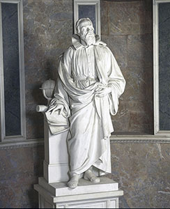 Statua di Galileo Galilei, opera di Aristodemo Costoli, Tribuna di Galileo, Firenze.