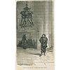 Galileo Galilei osserva la lampada nel duomo di Pisa, sec. XIX (Domus Galilaeana, Pisa, Misc. Favaro, XIX, 3).