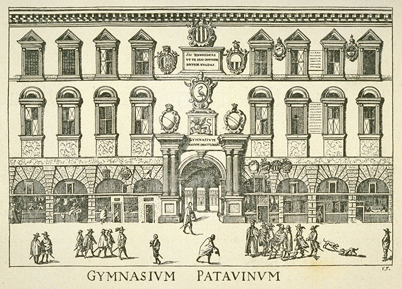 Facciata del Palazzo del Bo', sede dell'Universit di Padova, all'epoca di Galileo (Domus Galilaeana, Pisa, Misc. Favaro, 54)