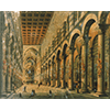Interior of the Cathedral of Pisa, illuminated. Tempera on paper, 19th cent. (Opera della Primaziale pisana).