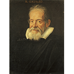 Portrait of Galileo Galilei. Oil on canvas attributed to Charles Mellin, 1639.